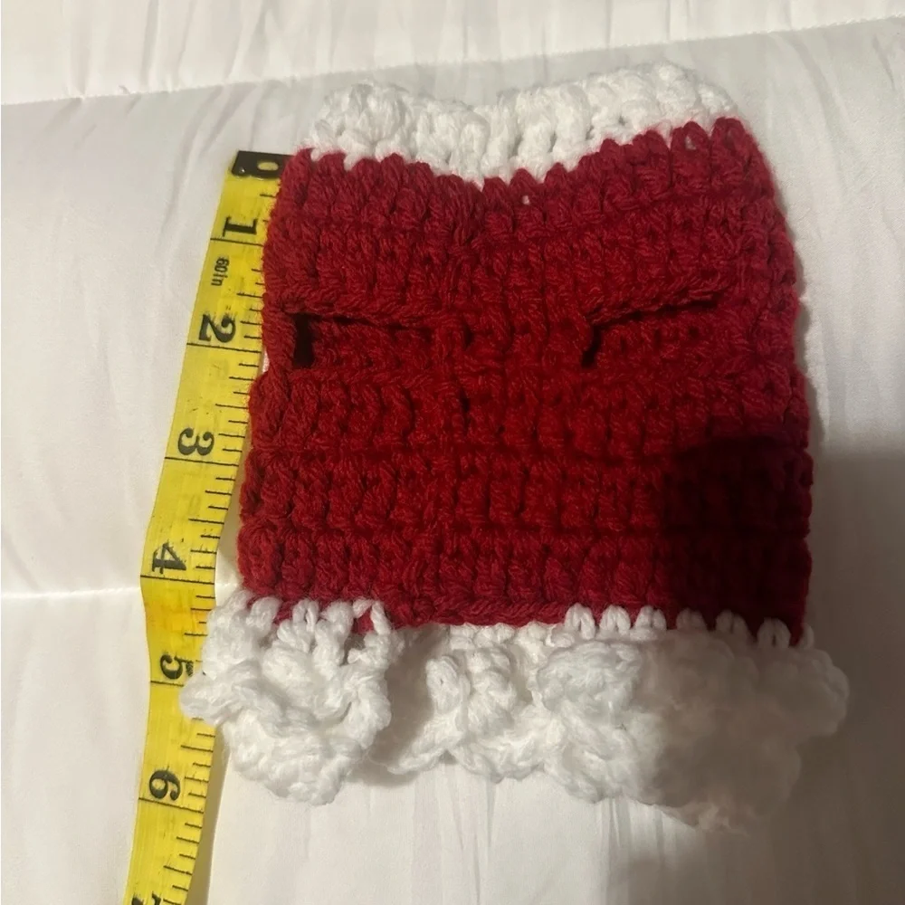 Hand crafted crochet pets dress XXS